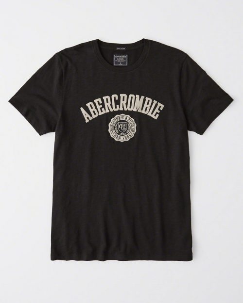 Camiseta Estampada – Abercrombie Preta